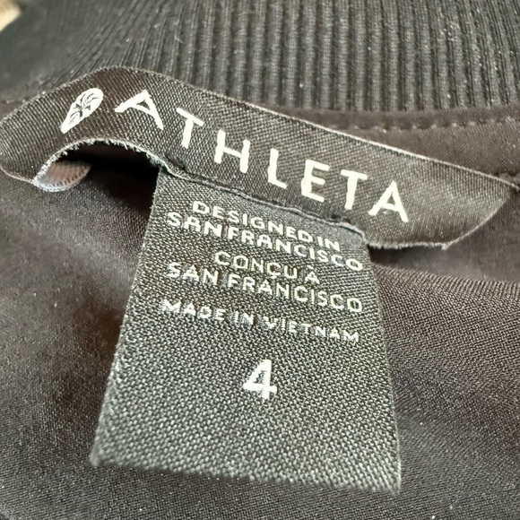 Athleta Black Brooklyn Zip-Up Stretch Performance Jumpsuit Size r - Picture 9 of 10